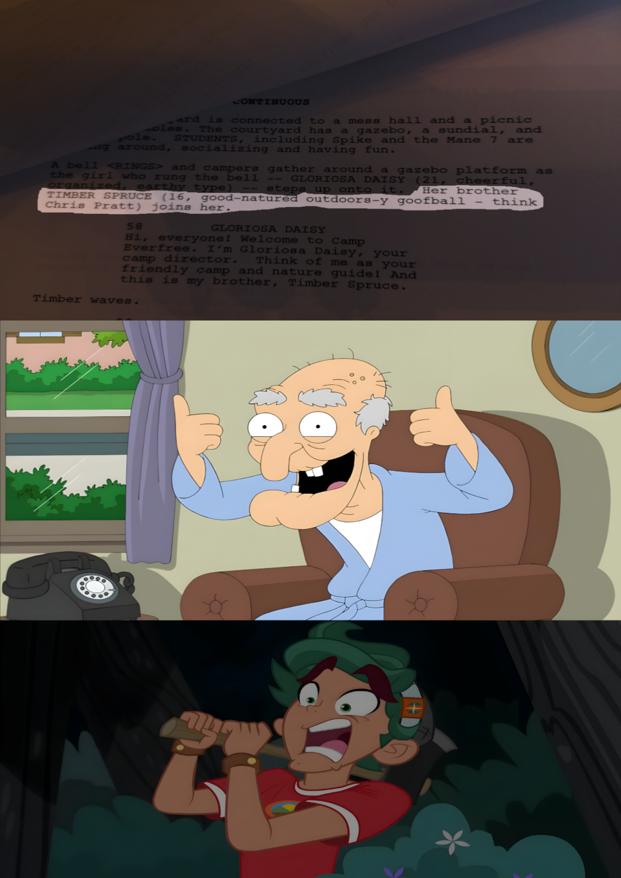 3442340 suggestive, edit, edited screencap, screencap, timber spruce