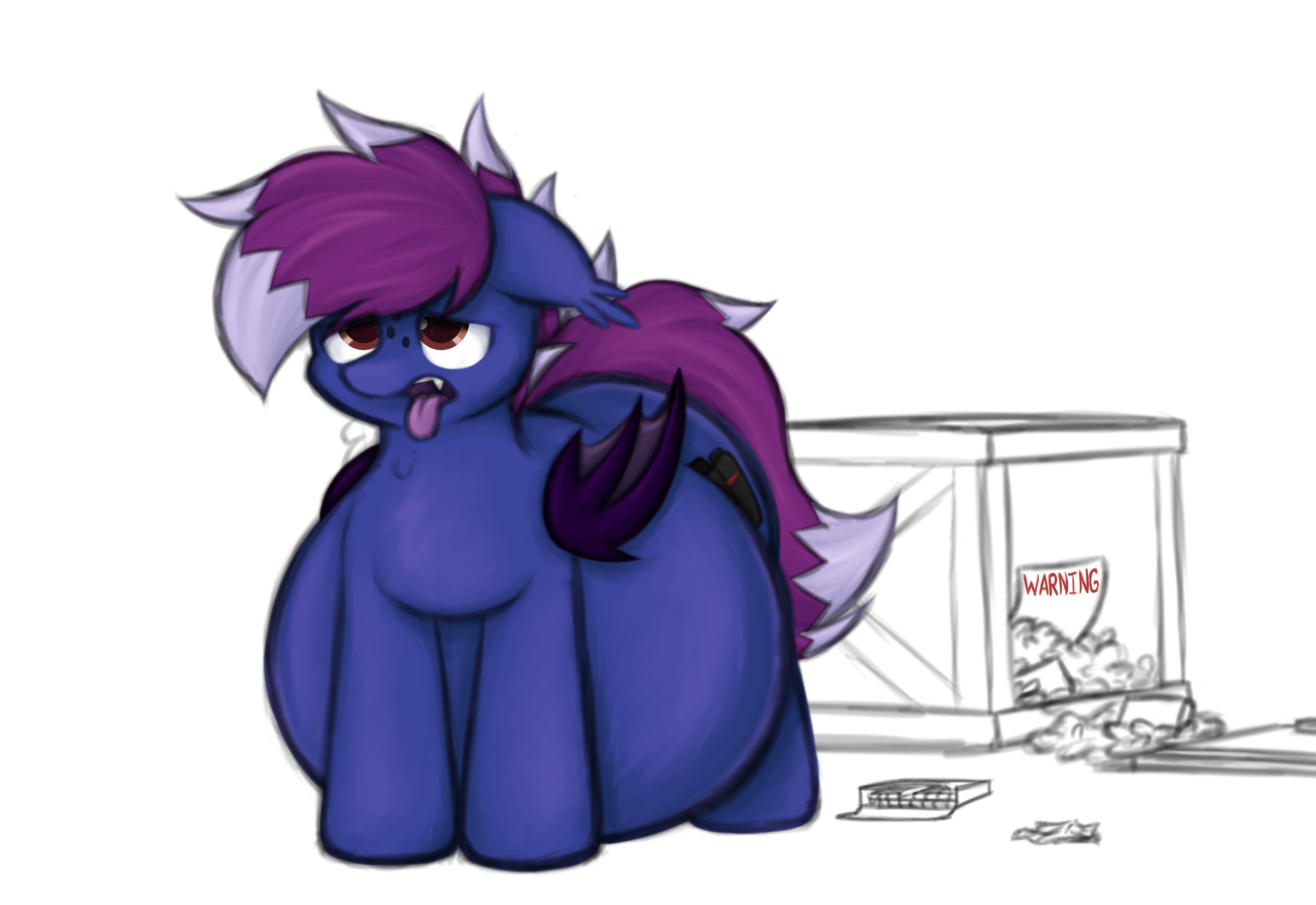 Mlp Inflation Blueberry #3534543 - suggestive, artist:aaatheballoon, oc, oc:aaaaaaaaaaa, bat ...