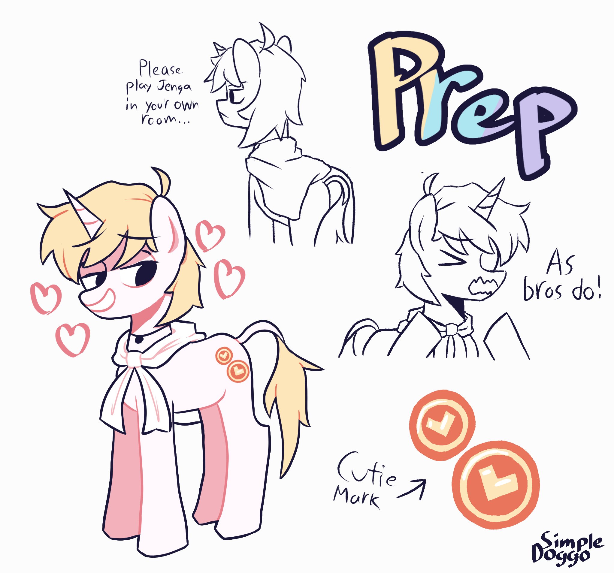 Simple Doggo #3549652 - safe, artist:simpledoggo, pony, unicorn, boyfriends ...