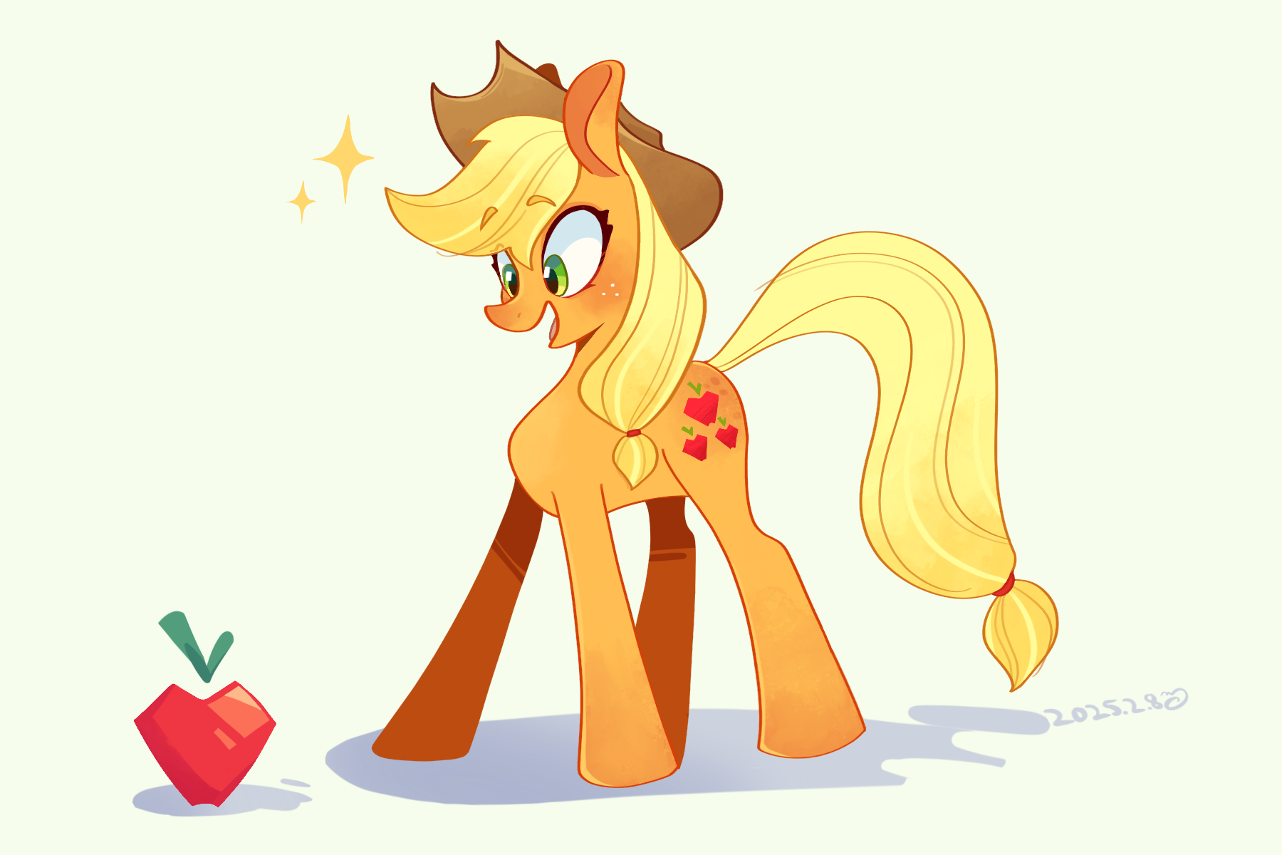 #3544494 - safe, artist:luohanmelody, applejack, earth pony, pony, g4 ...