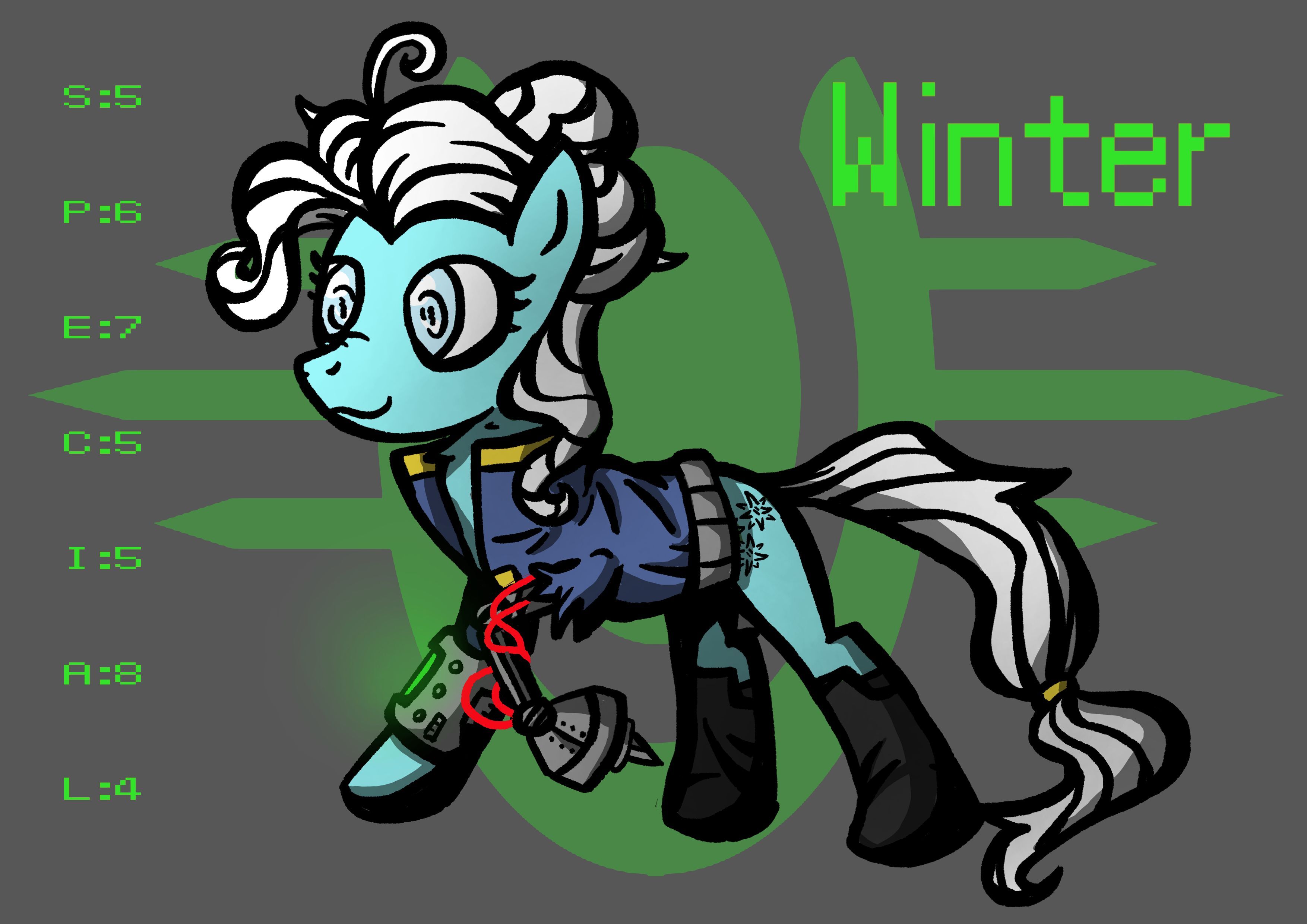 #3564202 - safe, artist:gold_hd2017, oc, oc only, pony, fallout ...