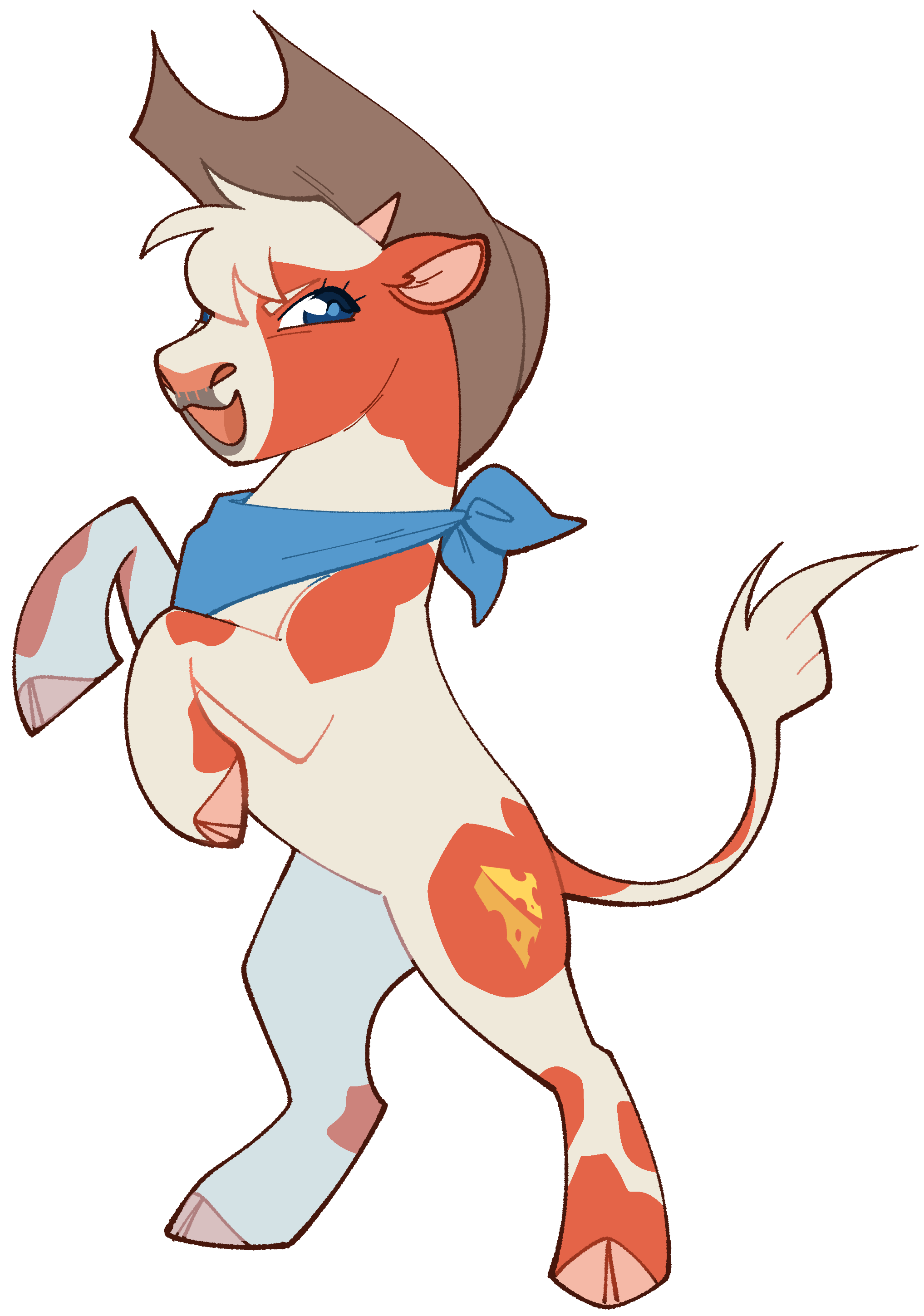 #3572024 - safe, artist:daffidaizy, oc, oc only, oc:cheese curd, cow ...