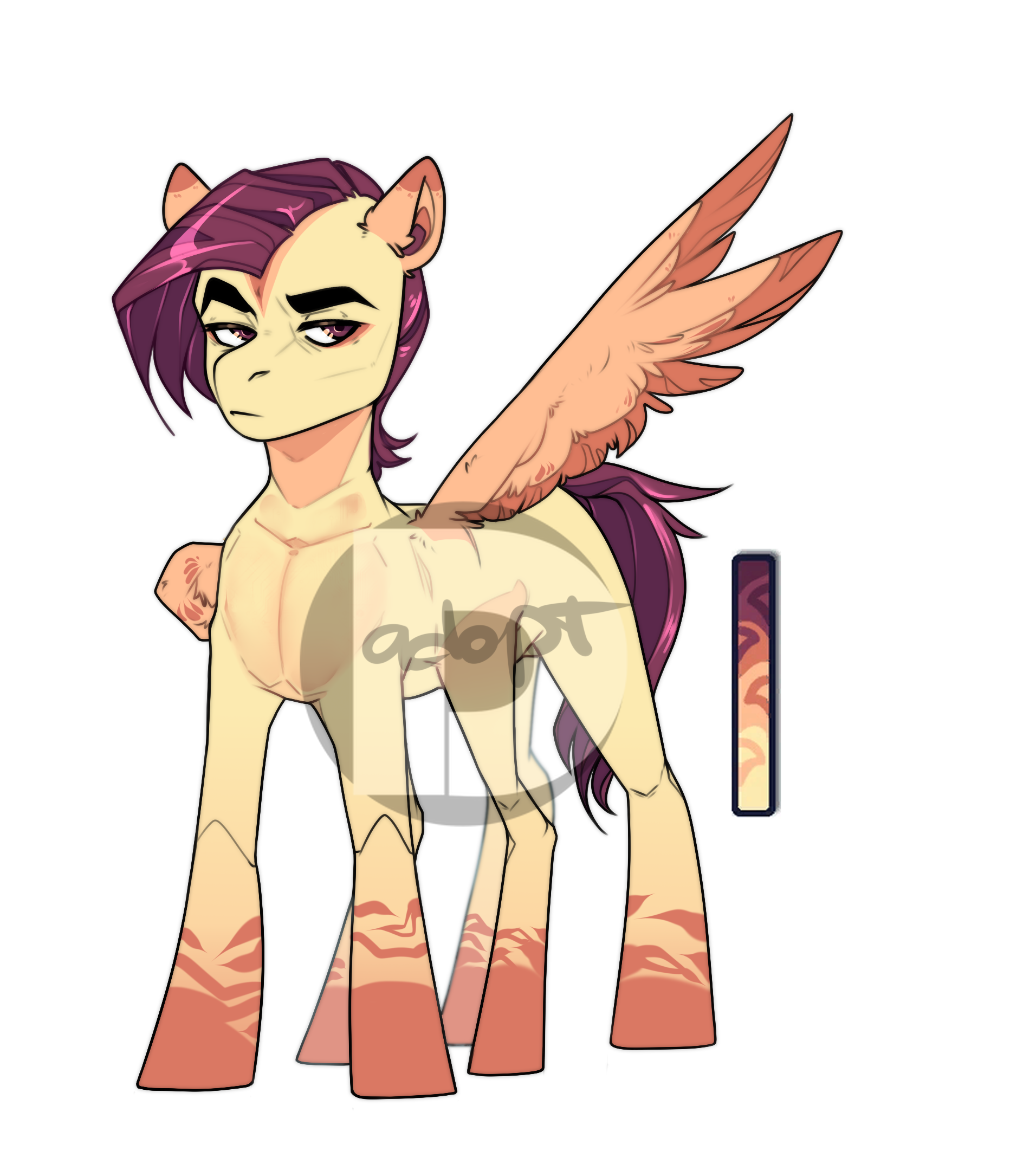 Obtrusive #3562786 - safe, artist:devi, oc, oc only, pegasus, pony, adoptable ...