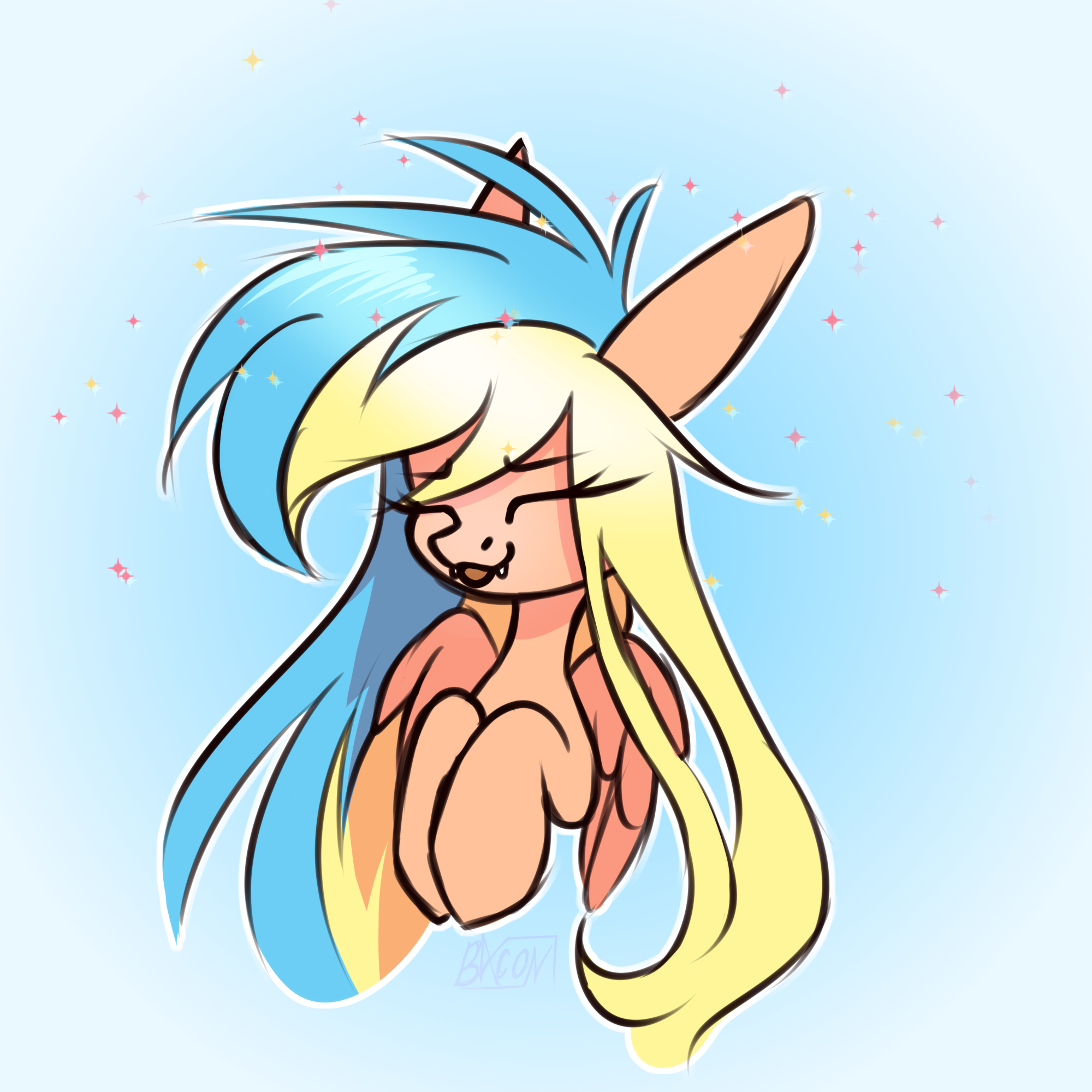 #3586945 - safe, artist:[strawberry bacon], oc, oc only, oc:peachy wolf ...