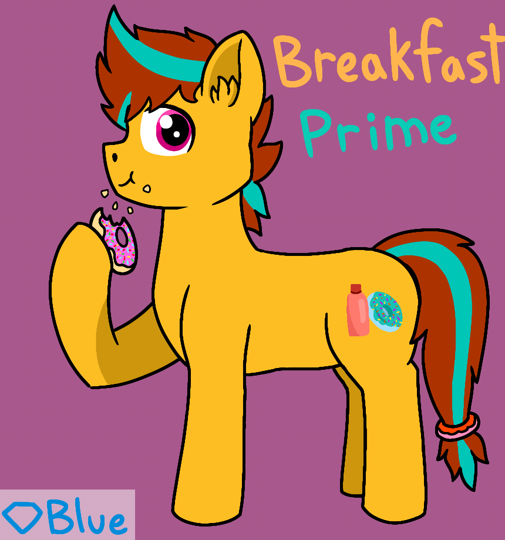 #3588127 - safe, artist:💎blue, oc, oc only, oc:breakfast prime, earth ...