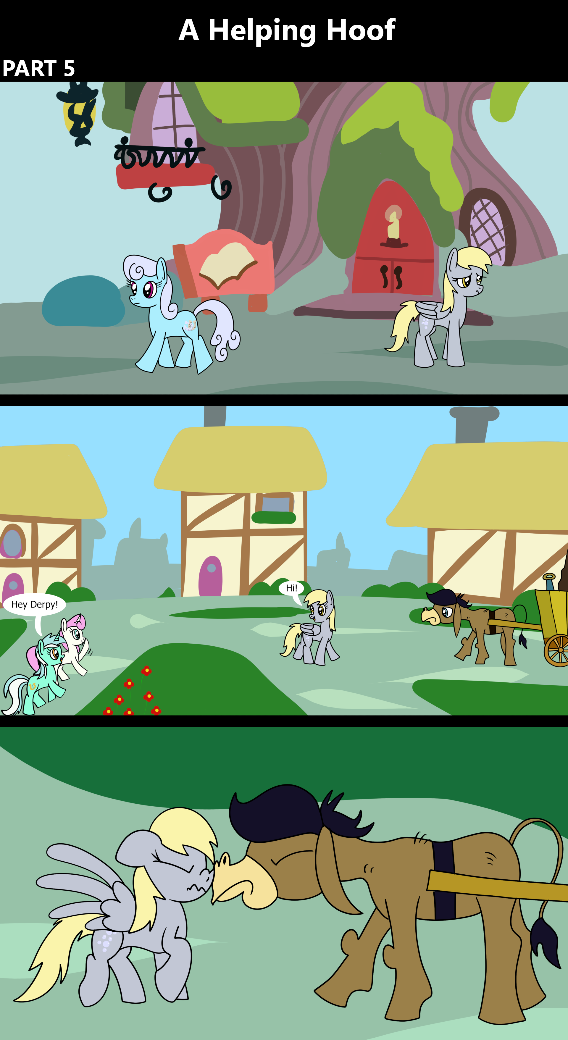 #3601262 - safe, artist:platinumdrop, cranky doodle donkey, derpy ...