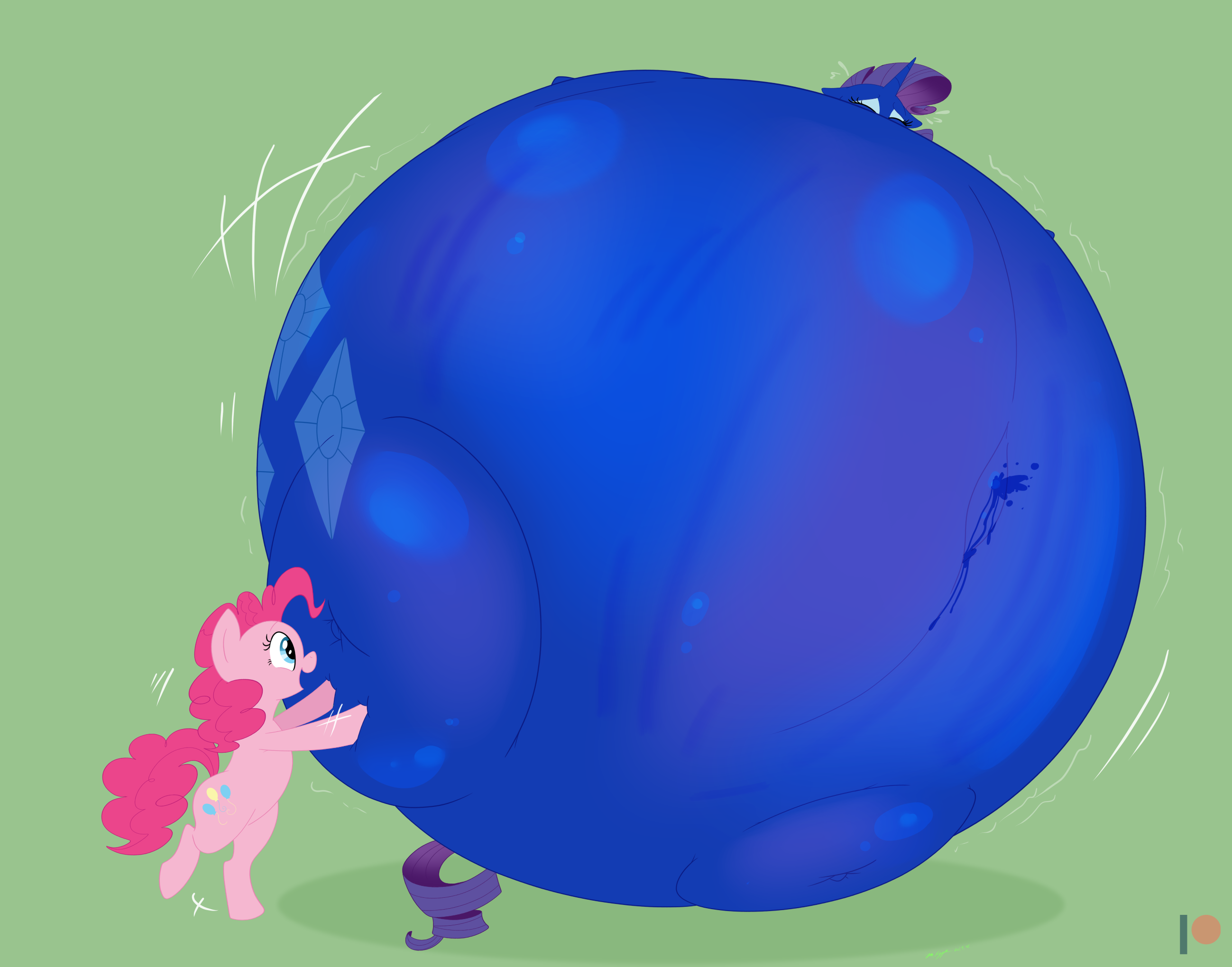 Mlp Inflation Blueberry #3677102 - suggestive, artist:necrofeline, pinkie pie, rarity, earth ...